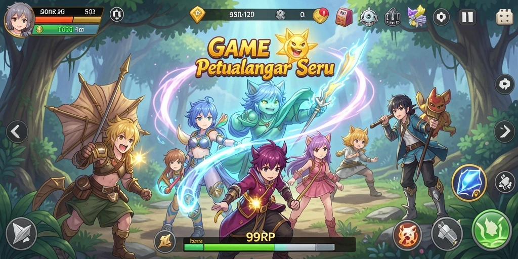Tampilan gameplay 99RP yang memukau dengan karakter Anime.
