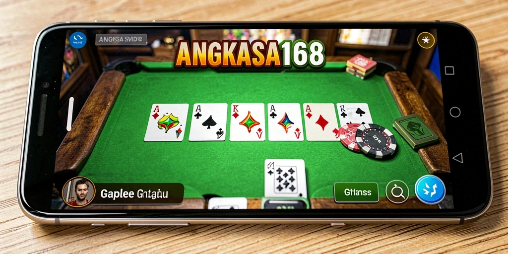 Screenshot gameplay ANGKASA168 yang menampilkan suasana seru permainan Gaple.
