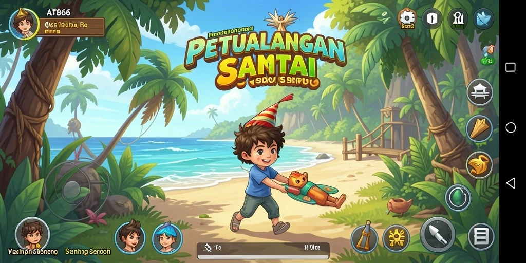 Gameplay seru AT866 dengan karakter menarik dan level menantang.