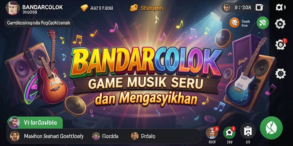 Screenshot menunjukkan gameplay seru BANDARCOLOK dari balapan musik.