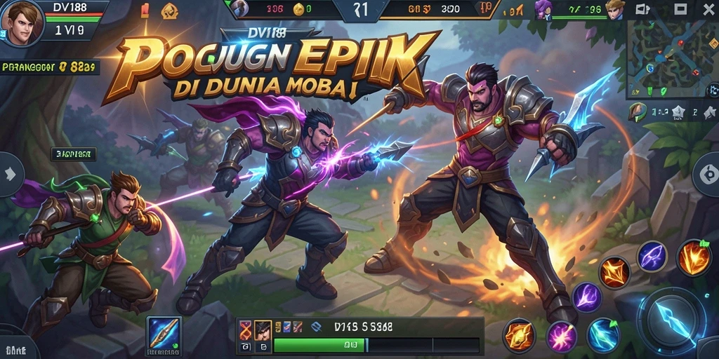 Gameplay seru dan strategis dalam DV188 MOBA.