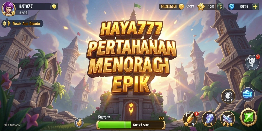 Gameplay strategis HAYA777 dengan menara yang dinamis.