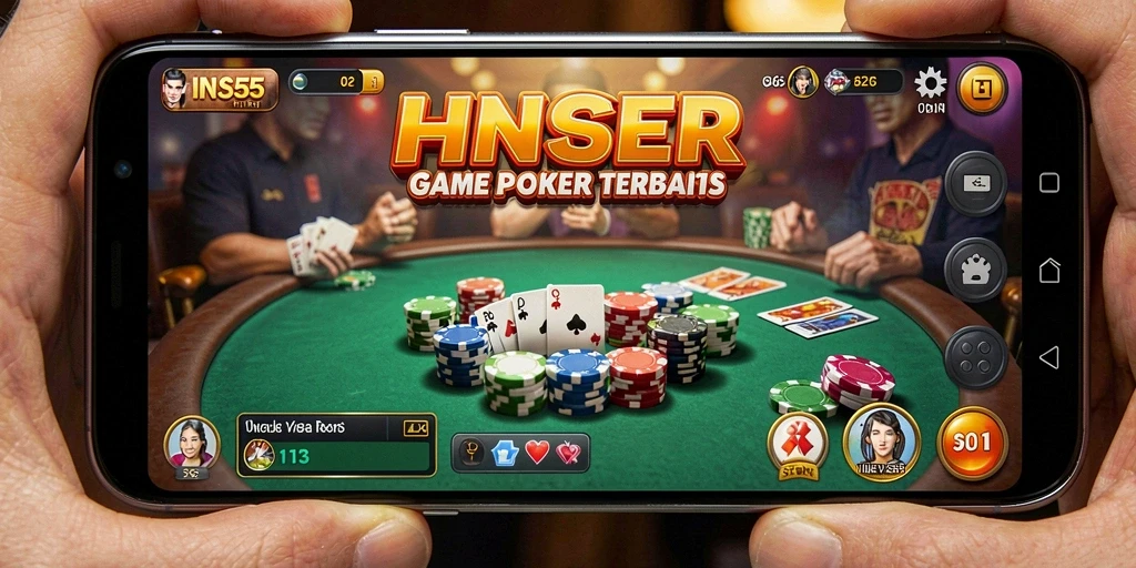 Screenshot INS55 menampilkan pengalaman permainan Poker yang menarik dan interaktif.
