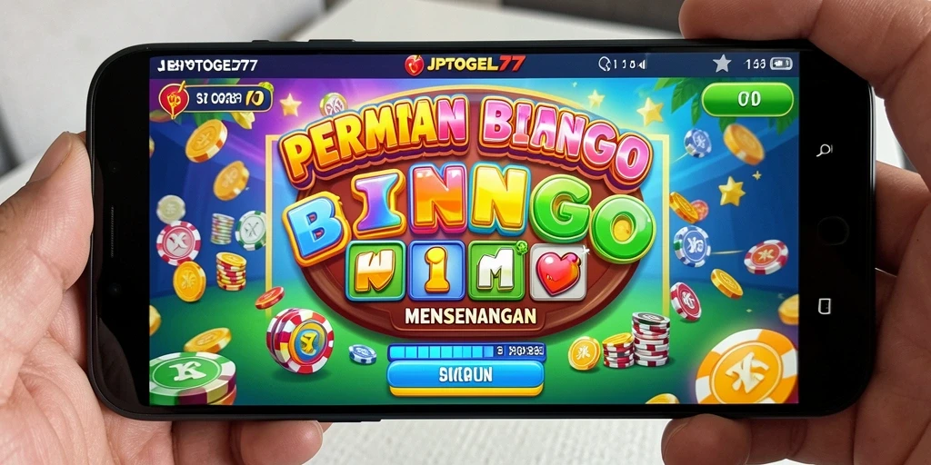 Tampilan gameplay seru aplikasi Bingo JPTOGEL77.