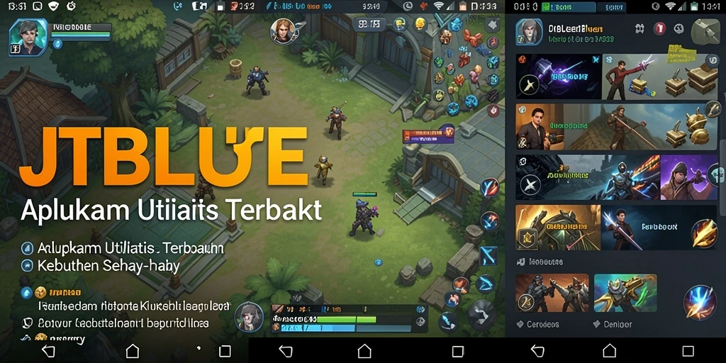 Tampilan antarmuka JTBLUE yang menarik dan mudah digunakan.