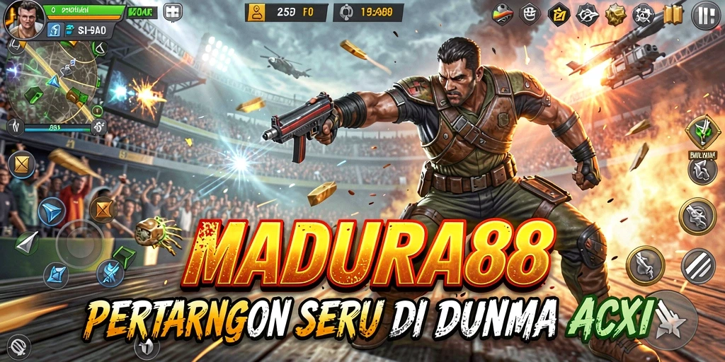 Tangkapan layar menunjukkan aksi seru dalam permainan MADURA88.
