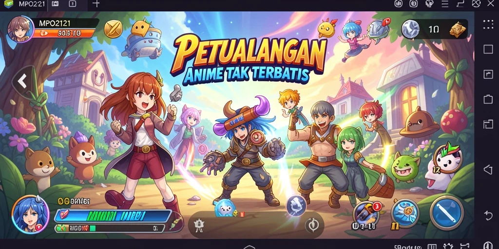 Screenshot MPO2121 menampilkan aksi seru dalam dunia Anime.