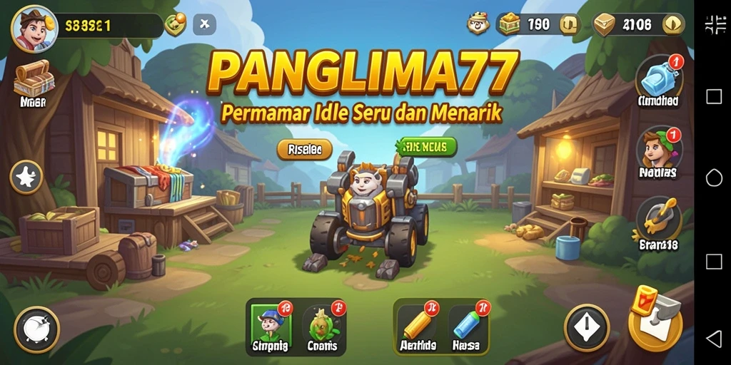 Tampilan gameplay menarik dari PANGLIMA77 yang khas Idle.
