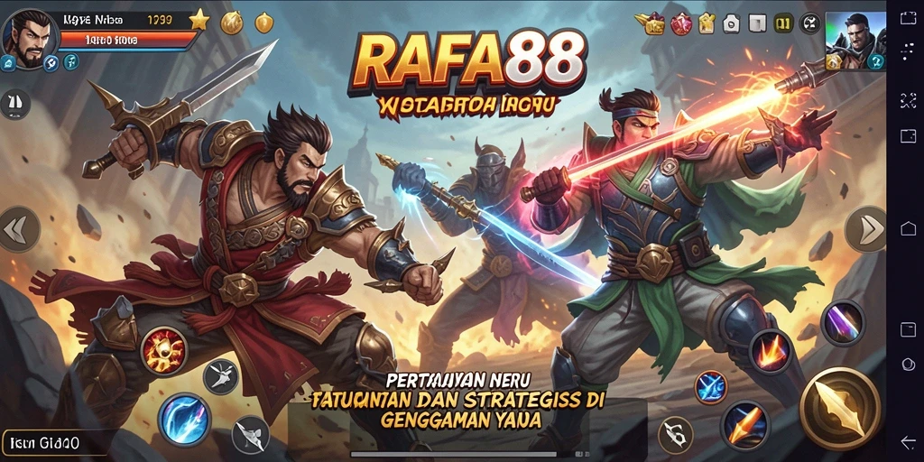 Gameplay RAFA88 yang menampilkan aksi pertarungan seru dan dinamis.