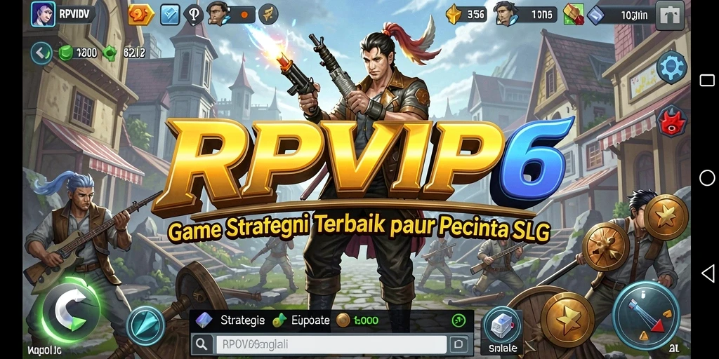 Screenshot gameplay RPVIP6 dengan aksi pertempuran mendebarkan.