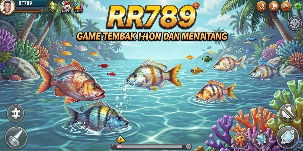 Gameplay seru Tembak Ikan di dalam aplikasi RR789.
