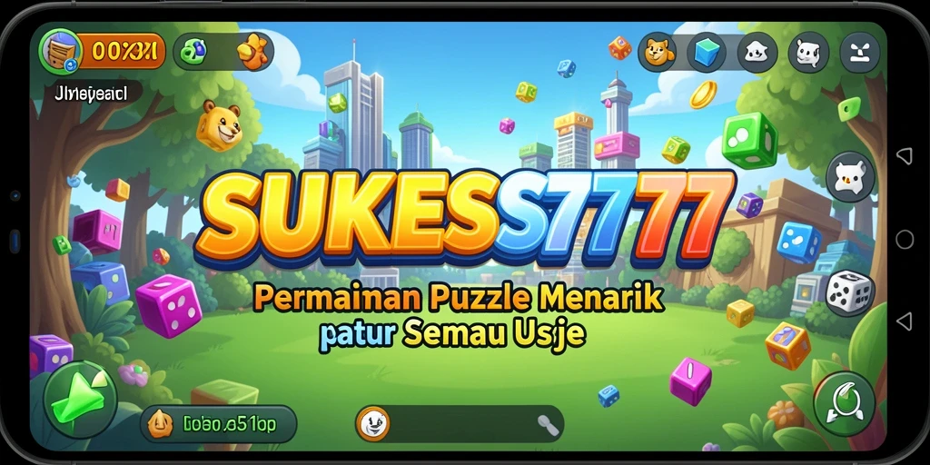 Tangkapan layar utama SUKSES777 menampilkan gameplay puzzle yang menarik.