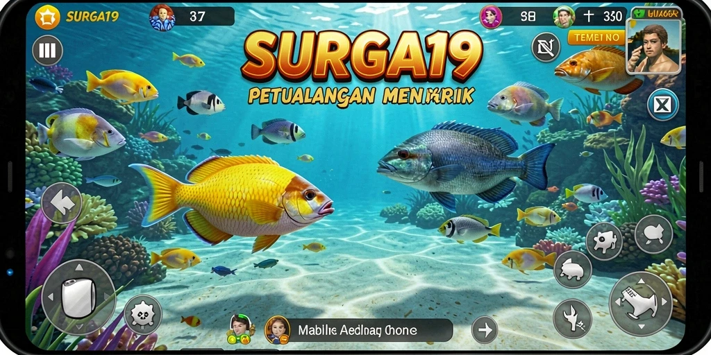 Tangkapan screenshot SURGA19 yang menampilkan keseruan gameplay Tembak Ikan.