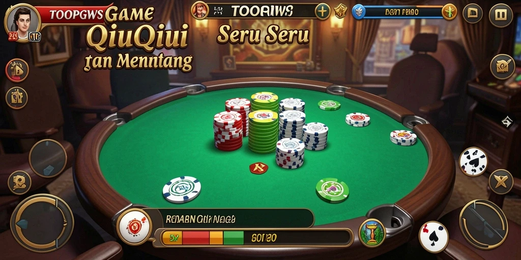 Tampilan utama TOOPGWS yang memukau saat bermain QiuQiu.