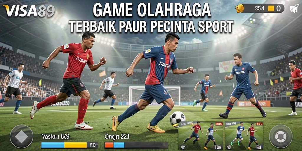 Tangkapan layar utama dari gameplay <strong>VISA89</strong> menunjukkan aksi seru di lapangan.