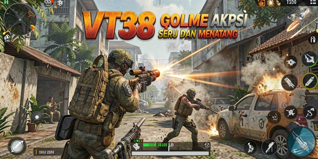 Tampilan grafis menakjubkan dari gameplay VT38 yang seru.