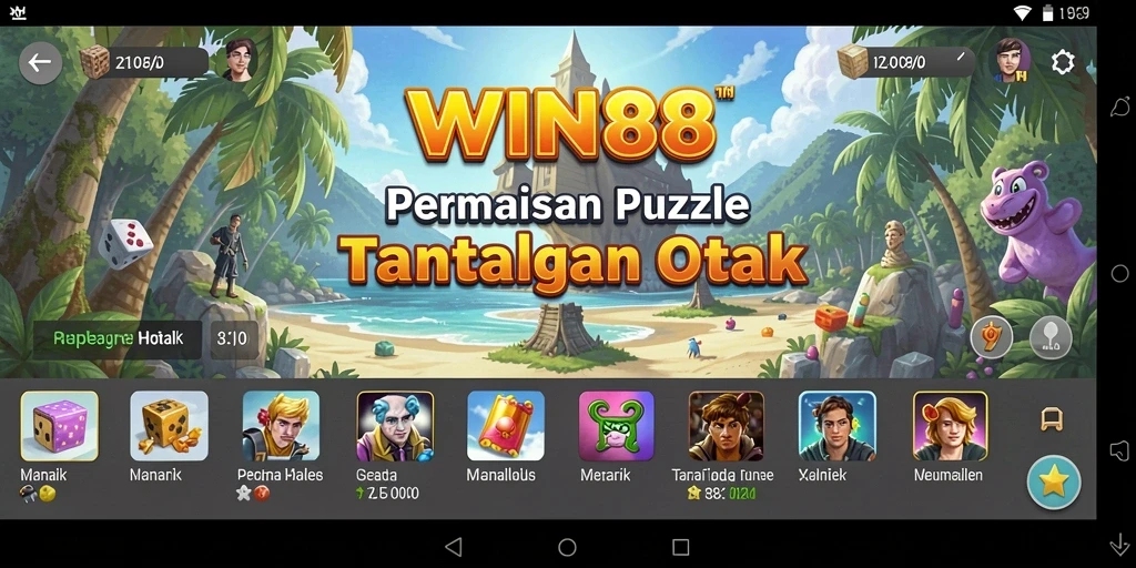 Tampilan gameplay seru dari game Puzzle WIN88 yang mendebarkan.