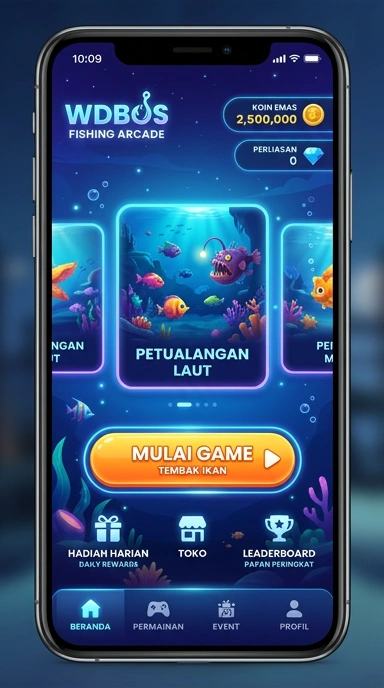 Tampilan layar utama aplikasi wdbos yang user-friendly.